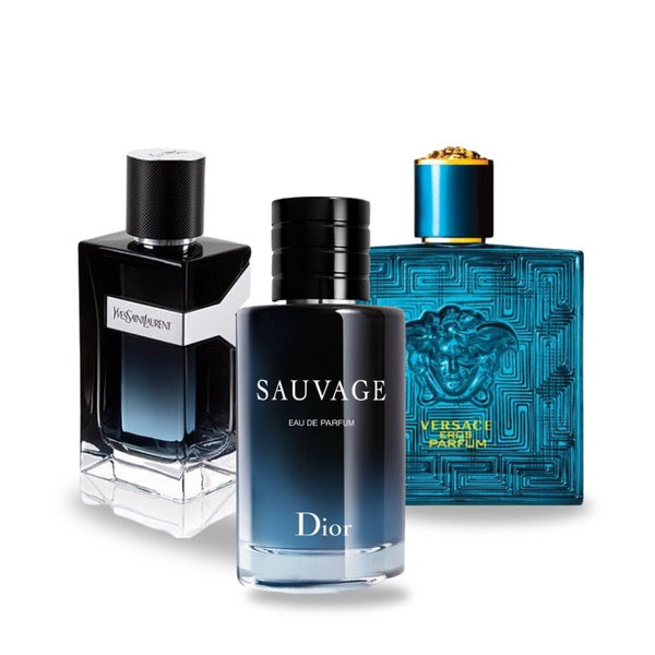 Zestaw 3 Perfum | Dior SAUVAGE, Yves Saint Laurent Y MEN, Versace EROS 100 ml